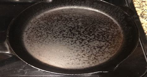 White spots on cast iron skillet Cooking