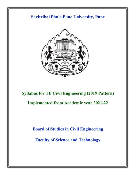 sppu te civil syllabus 2019 pattern