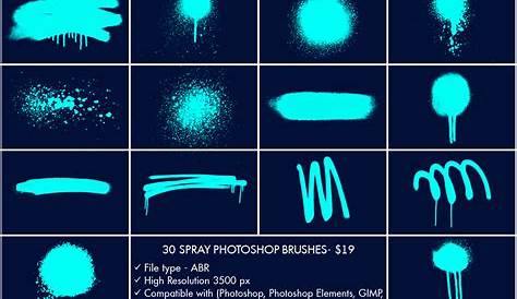 6 Free High Res Spray Paint Brushes for Photoshop | Photoshop painting