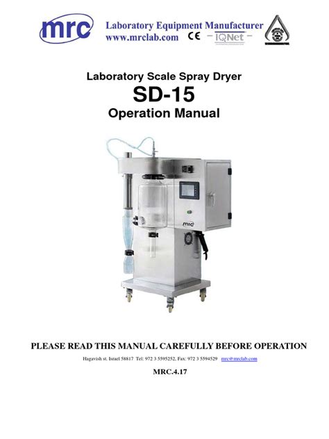 Spray Dryer Manual