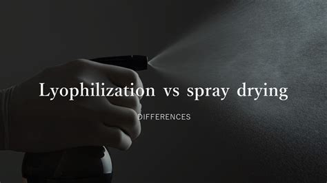 Spray Drying Vs Lyophilization