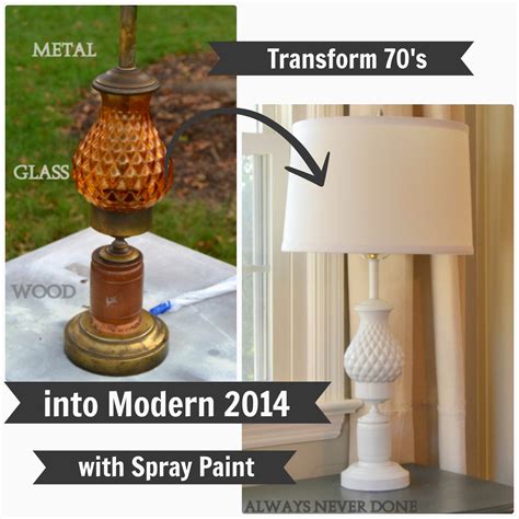 Spray Paint Old Lamp