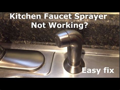 Sprayer Not Working Faucet