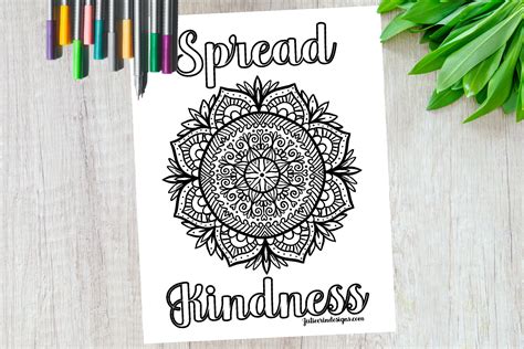 Spread Kindness Coloring Page