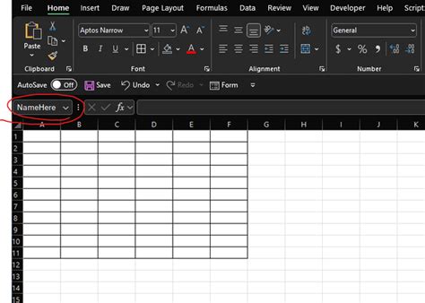 Spreadsheet Define Variable