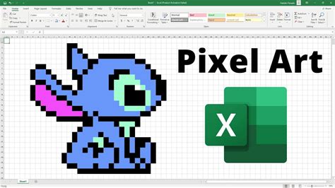Spreadsheet Pixel Art Template Excel