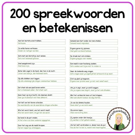 spreekwoorden en gezegden voorbeelden