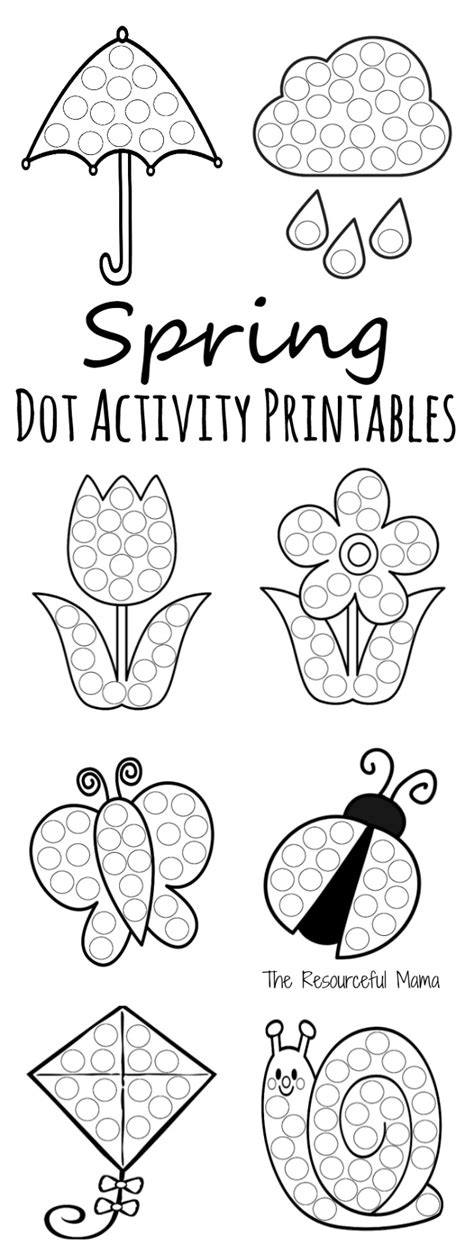 Spring Dot Marker free coloring pages