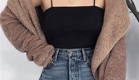 Spring Outfits Aesthetic Black Jeans Top Clothing & Outfit Ideas