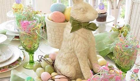 Spring Table Decor Bunnies