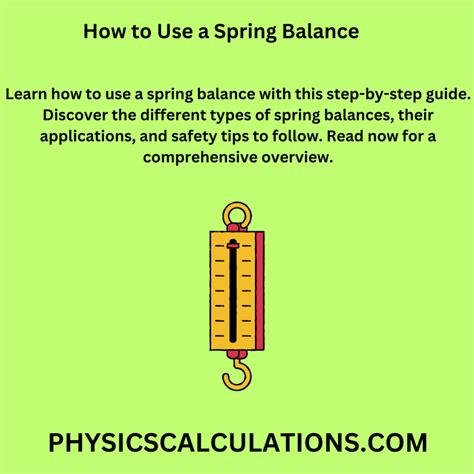 Spring Balance Description And Function