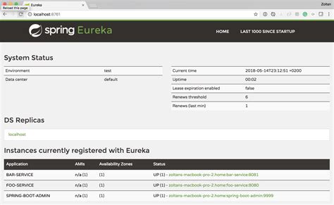 spring boot admin eureka server example