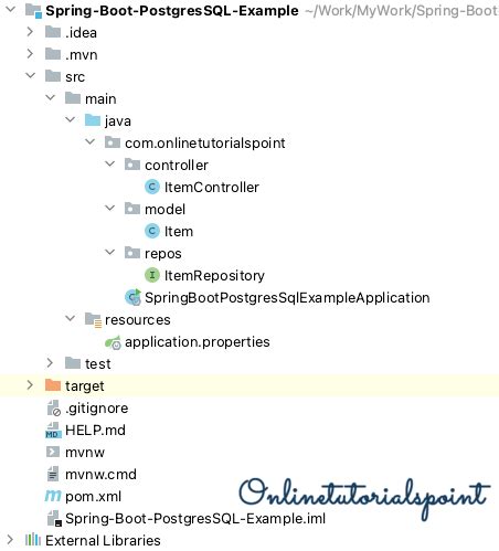 spring boot crud operations example with postgresql