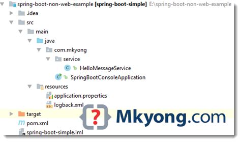 spring boot non web application example