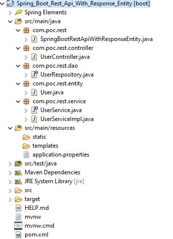 spring boot rest api example with responseentity