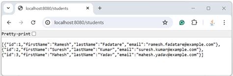 Spring Boot Rest Api Return List Of Objects As Json