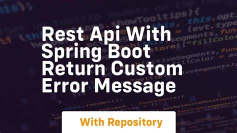 Spring Boot Return Custom Error Code