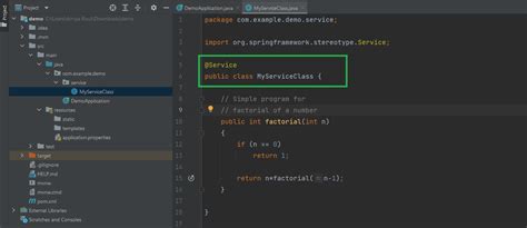 spring boot service class example