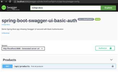 spring boot swagger basic authentication example