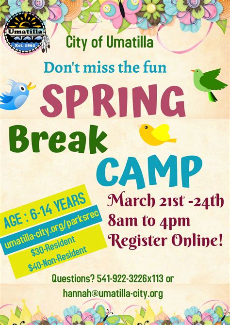 spring break camps eugene oregon