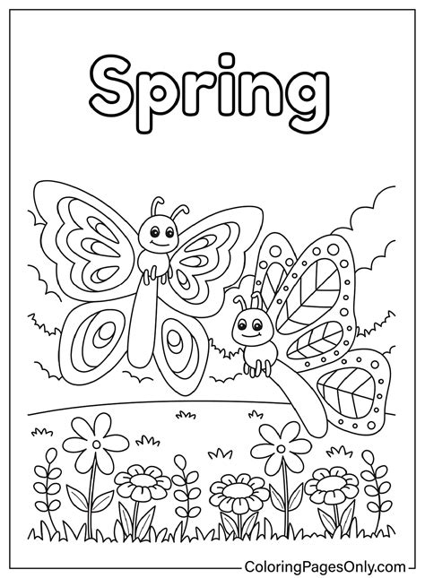 Spring Coloring Pages Printable Spring Coloring Pages