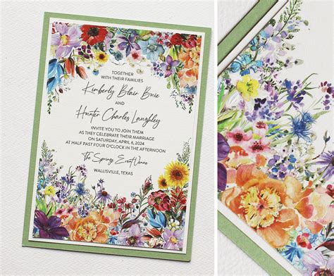 Spring Flower Wedding Invitations