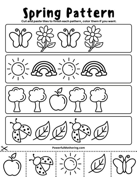 Spring Matching Prek Printables