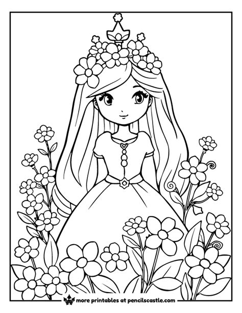 Spring Princess Coloring Pages