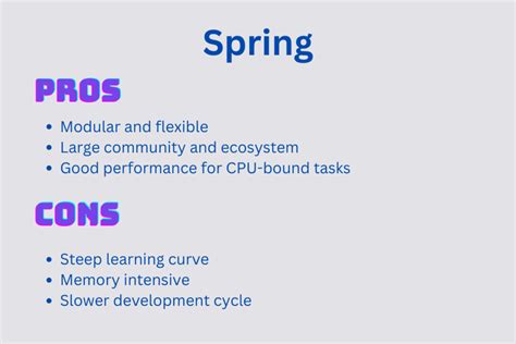 Spring Pros And Cons