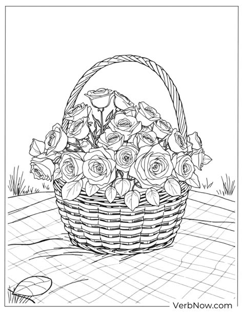 Spring Rose Coloring Pages