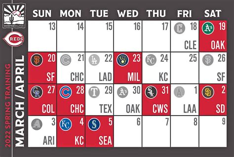 spring training schedule for reds