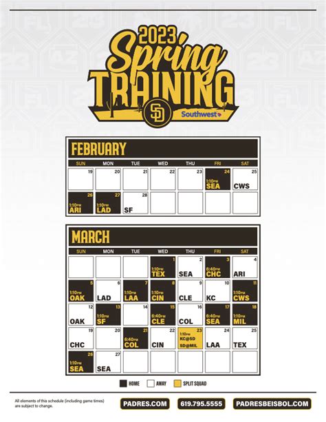 spring training workout schedule 2023