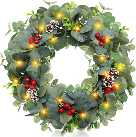 spring wreath ideas with LED lights