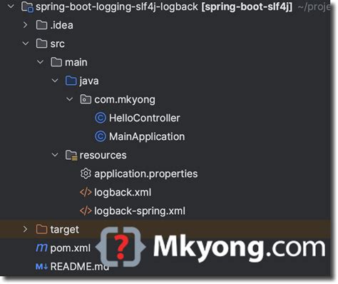 spring-boot-starter-logging example