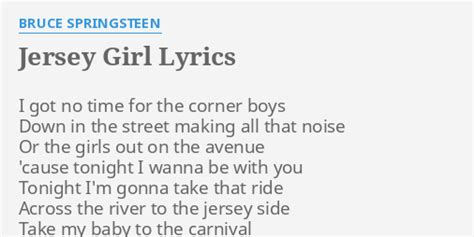 Springsteen Jersey Girl Lyrics