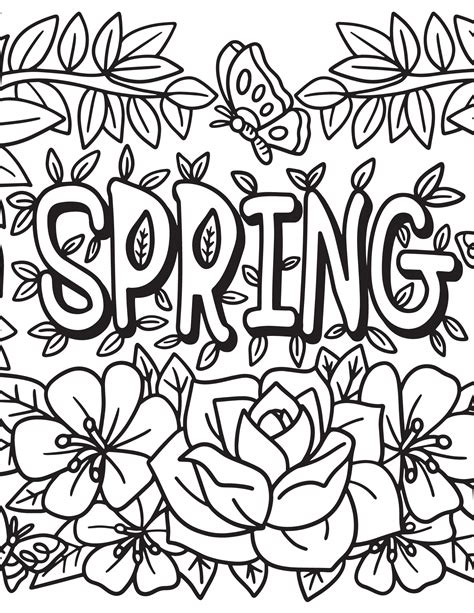 Springtime Coloring Pages Free