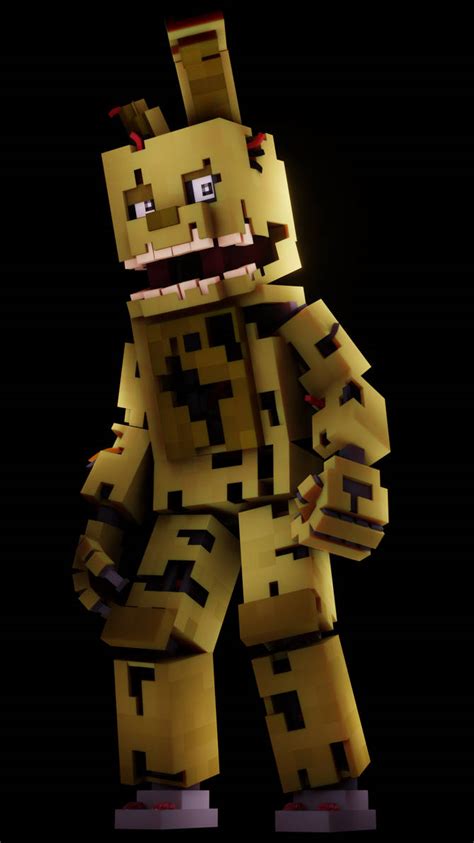 springtrap minecraft 3d model