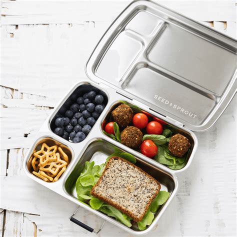 Seed & Sprout CrunchBox Stainless Steel Bento Box + Pots Making lunch