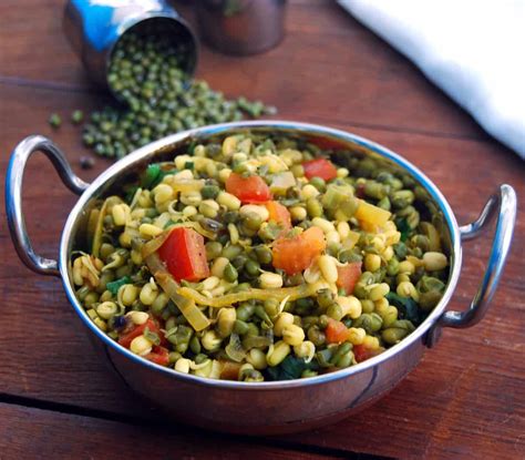 Sprouted Moong Dal Recipe Spicy Sprouted Lentil Curry by