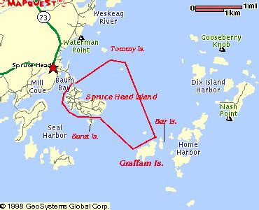 Spruce Head Maine Map