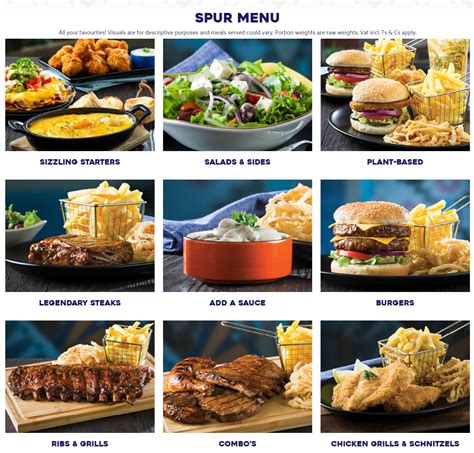 spur south africa menu 2023