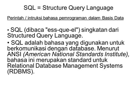 SQL Adalah Pahami Jenis dan Fungsinya Dalam Database