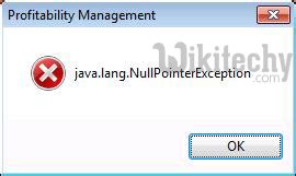 Sql Null Pointer Exception