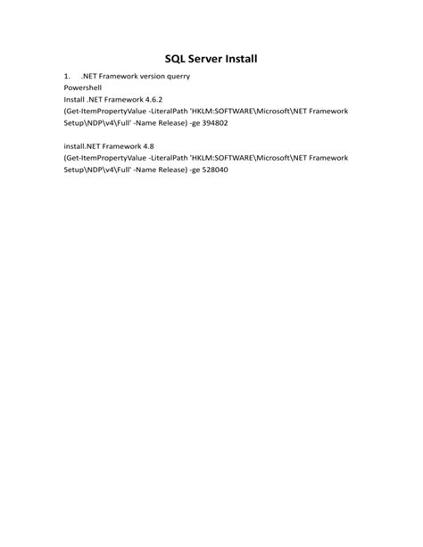 sql server 2019 .net framework requirements