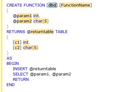 sql server code snippets