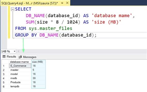 Sql Server Get Storage Size