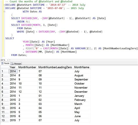 Sql Server Partition By Month Example