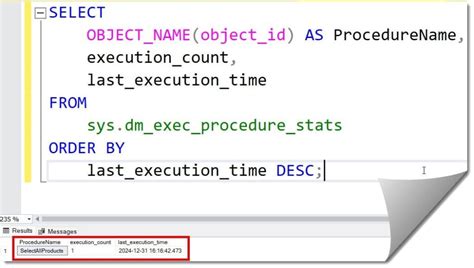 sql server stored procedure last execution date