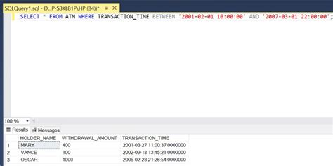 sql server time between two dates