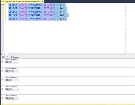 sql server time datatype without milliseconds
